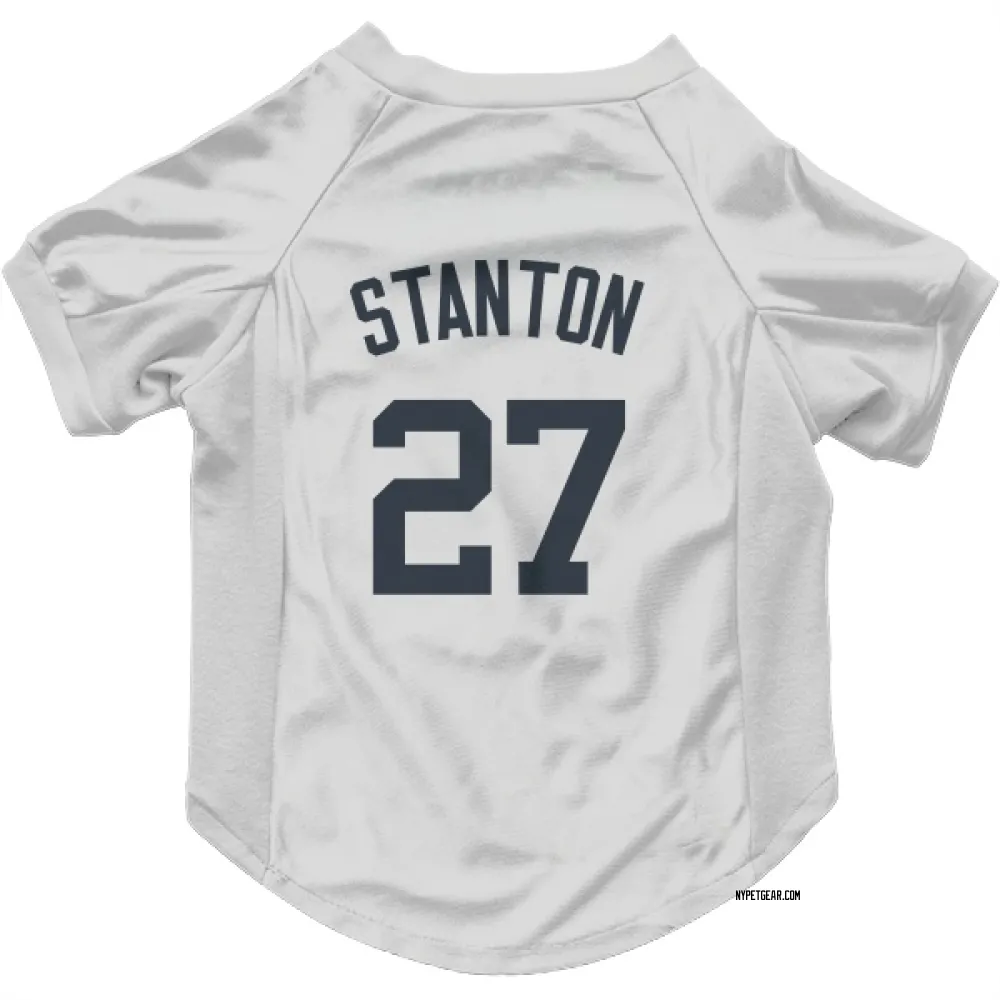 New York Yankees Giancarlo Stanton White Pet Jersey for Dog & Cat
