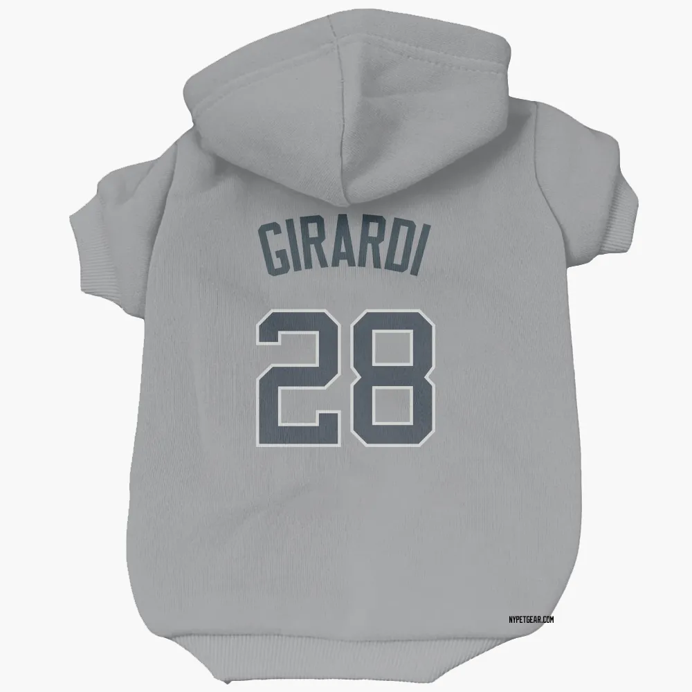 New York Yankees Joe Girardi Gray Pet Hoodie for Dog & Cat