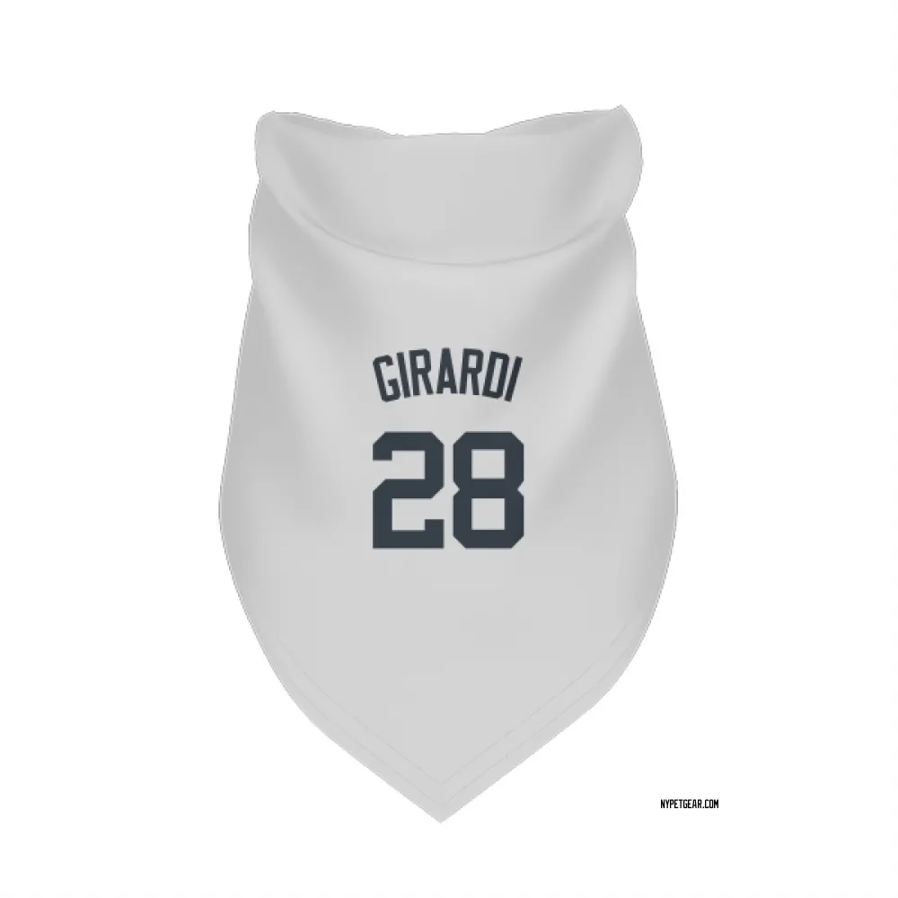 New York Yankees Joe Girardi White Pet Bandana for Dog & Cat