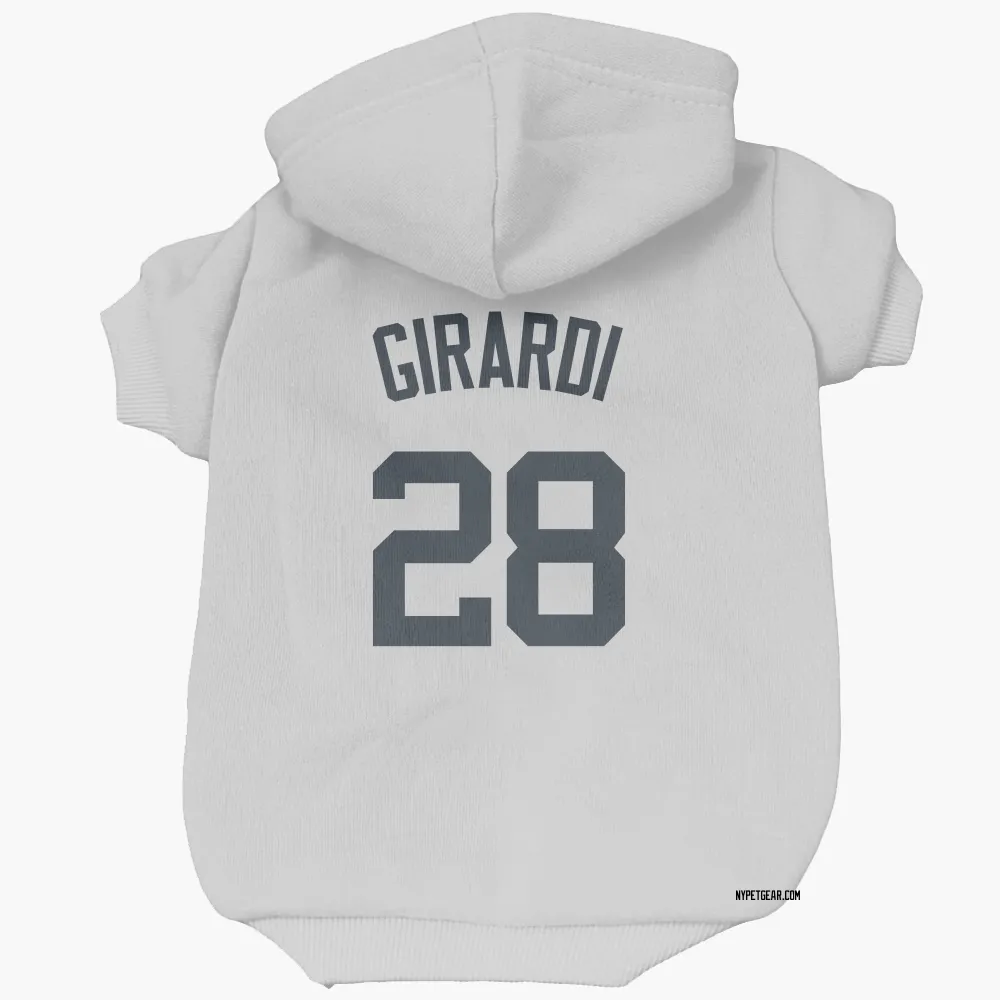 New York Yankees Joe Girardi White Pet Hoodie for Dog & Cat