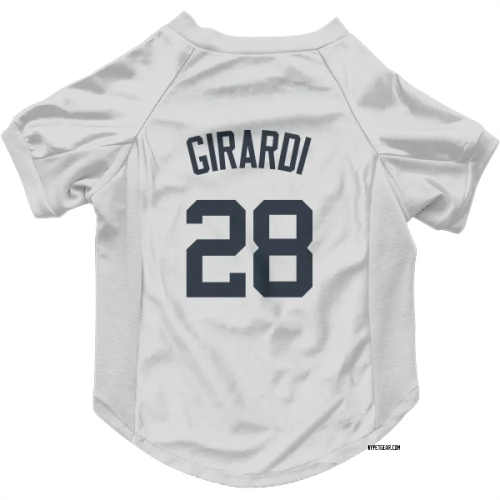 New York Yankees Joe Girardi White Pet Jersey for Dog & Cat
