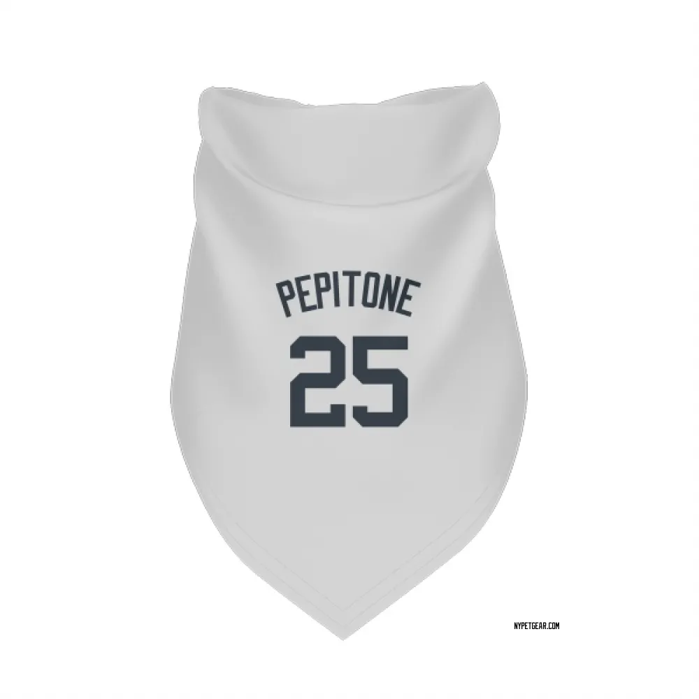New York Yankees Joe Pepitone White Pet Bandana for Dog & Cat