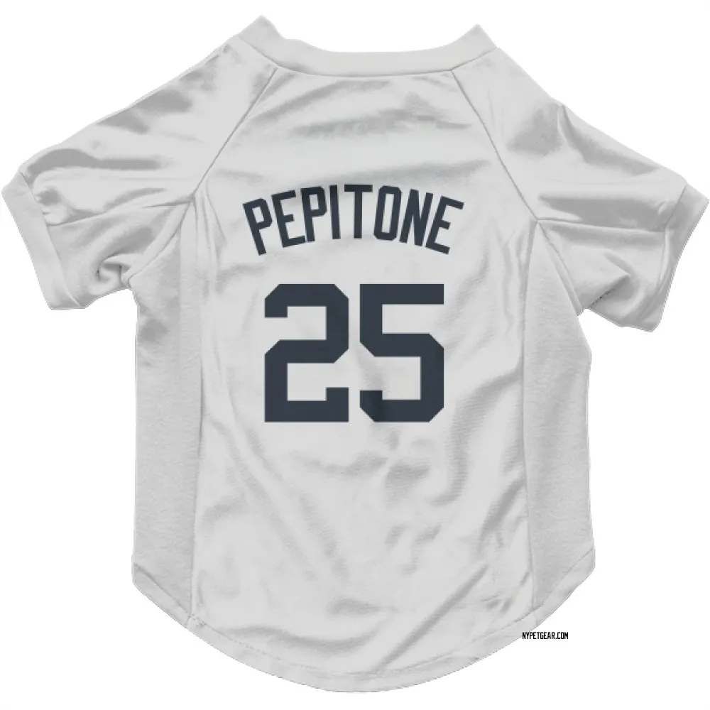 New York Yankees Joe Pepitone White Pet Jersey for Dog & Cat