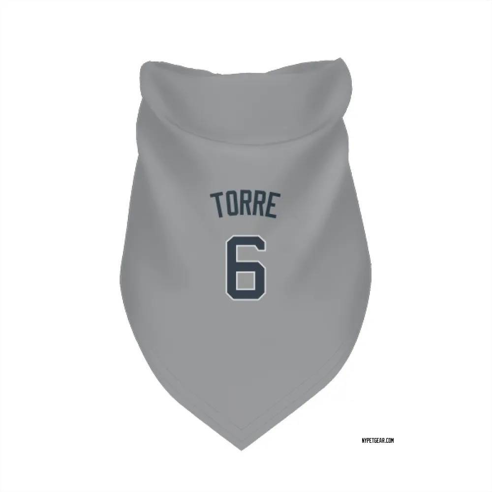 New York Yankees Joe Torre Gray Pet Bandana for Dog & Cat