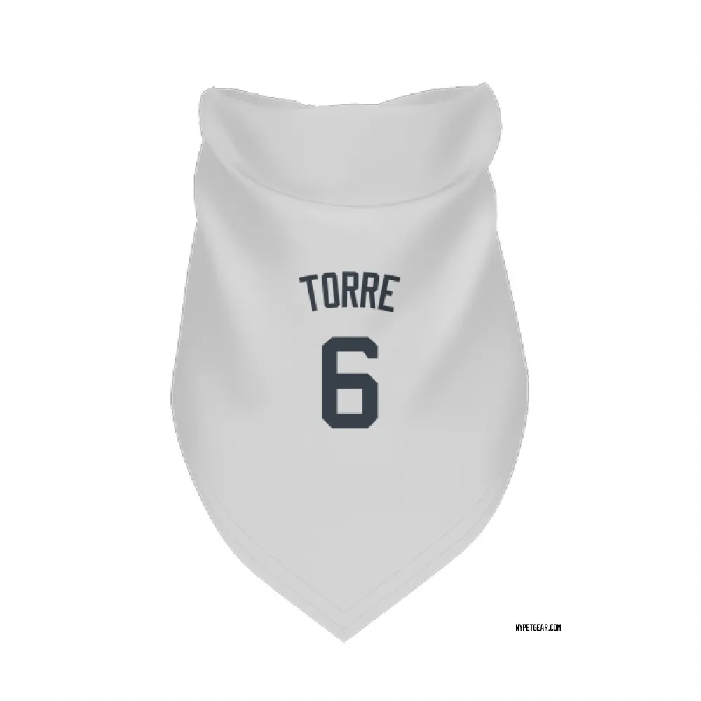 New York Yankees Joe Torre White Pet Bandana for Dog & Cat
