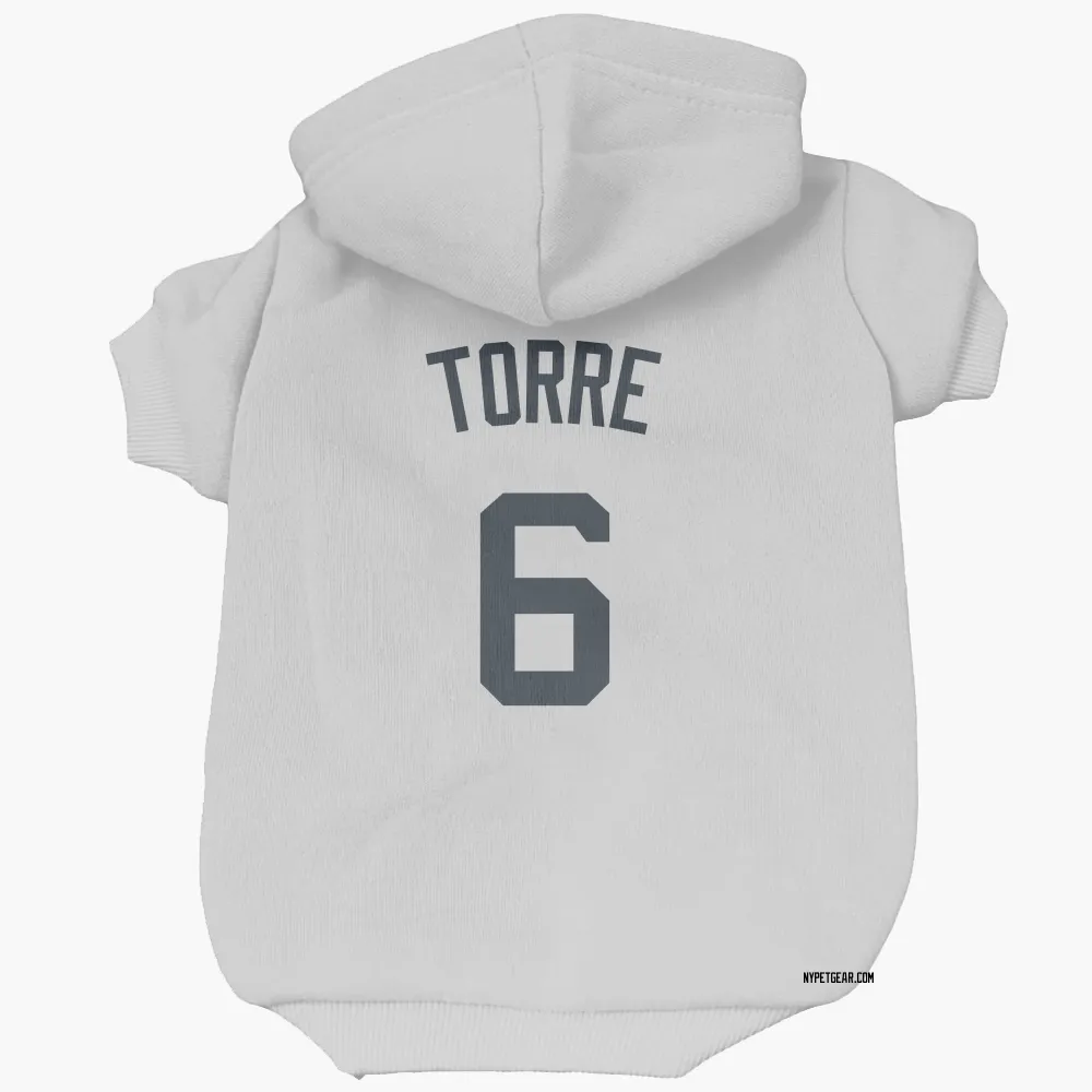 New York Yankees Joe Torre White Pet Hoodie for Dog & Cat
