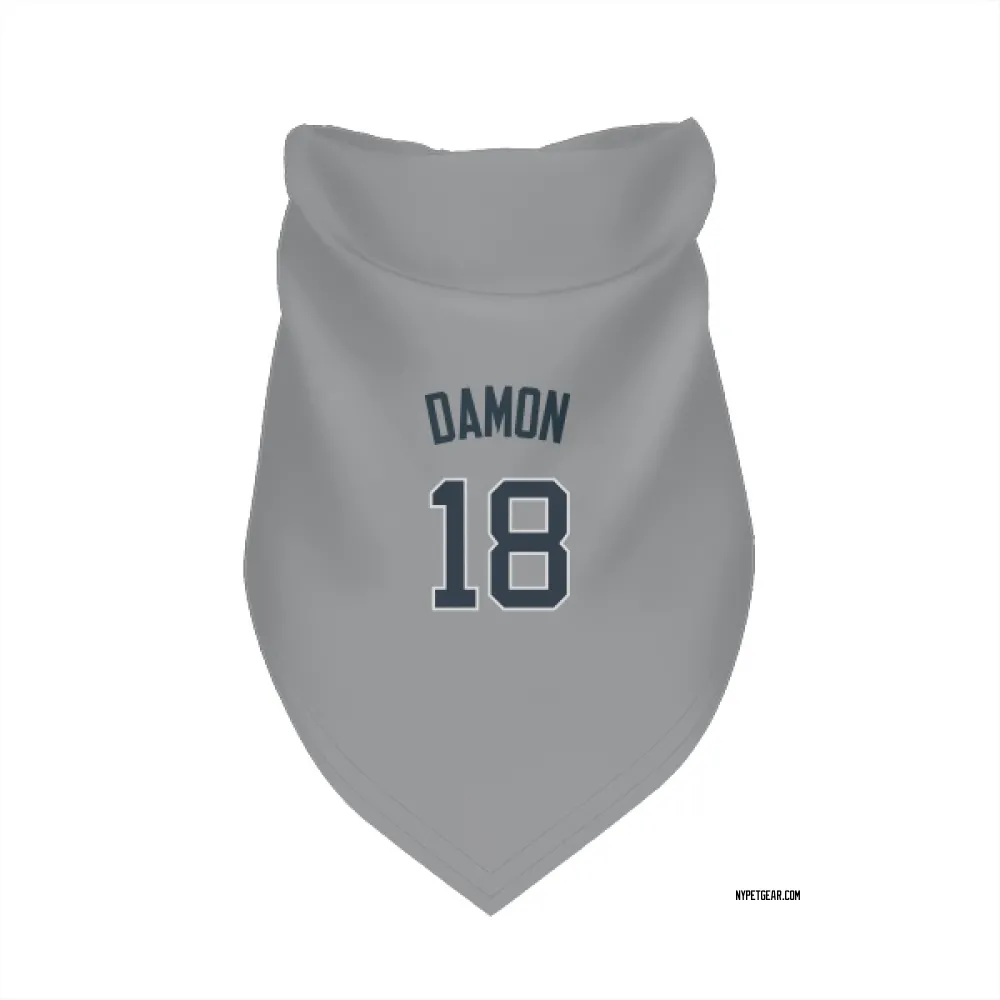 New York Yankees Johnny Damon Gray Pet Bandana for Dog & Cat