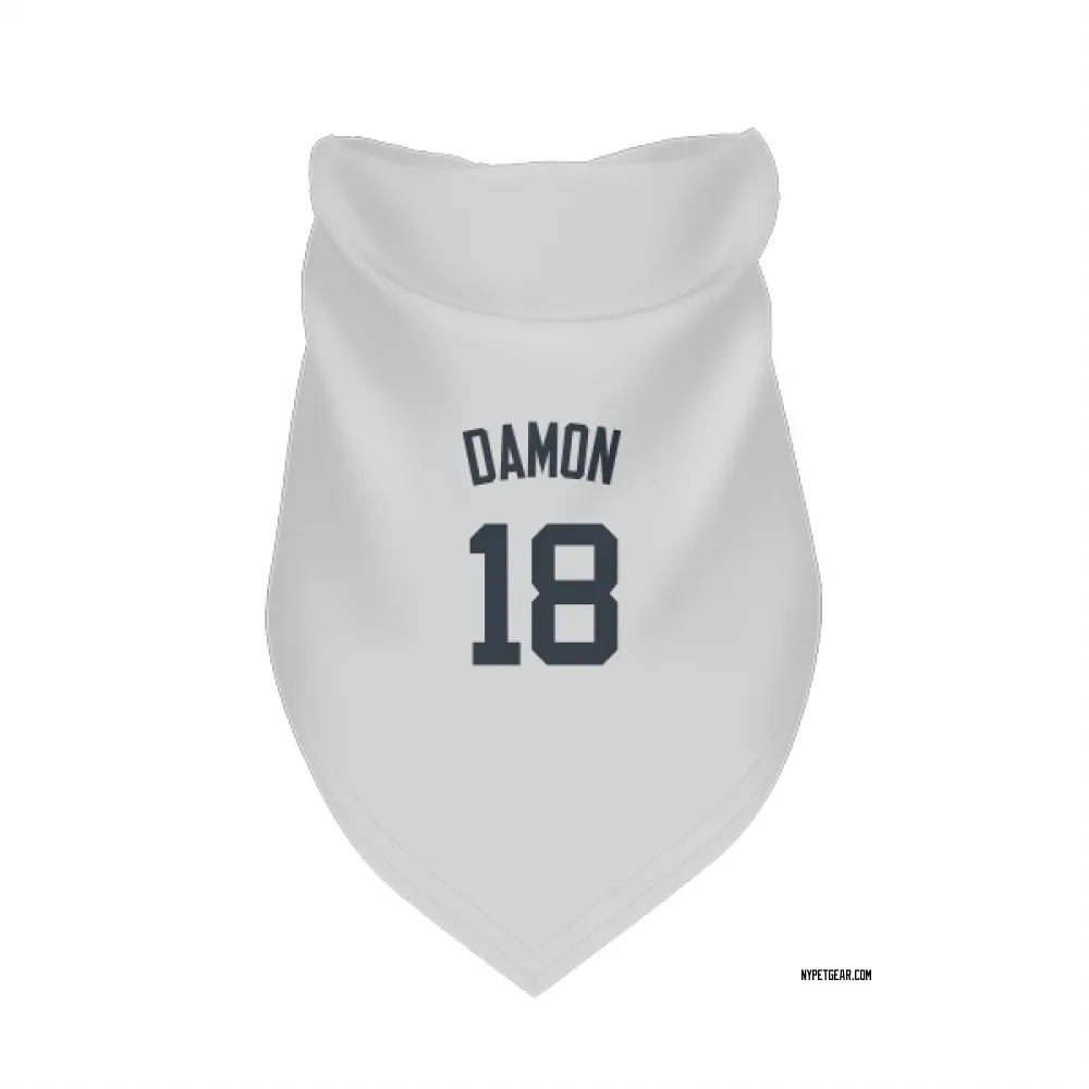 New York Yankees Johnny Damon White Pet Bandana for Dog & Cat