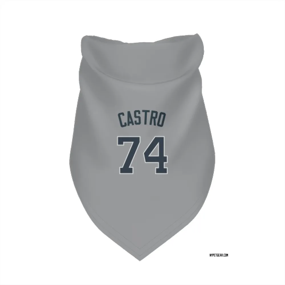 New York Yankees Kervin Castro Gray Pet Bandana for Dog & Cat