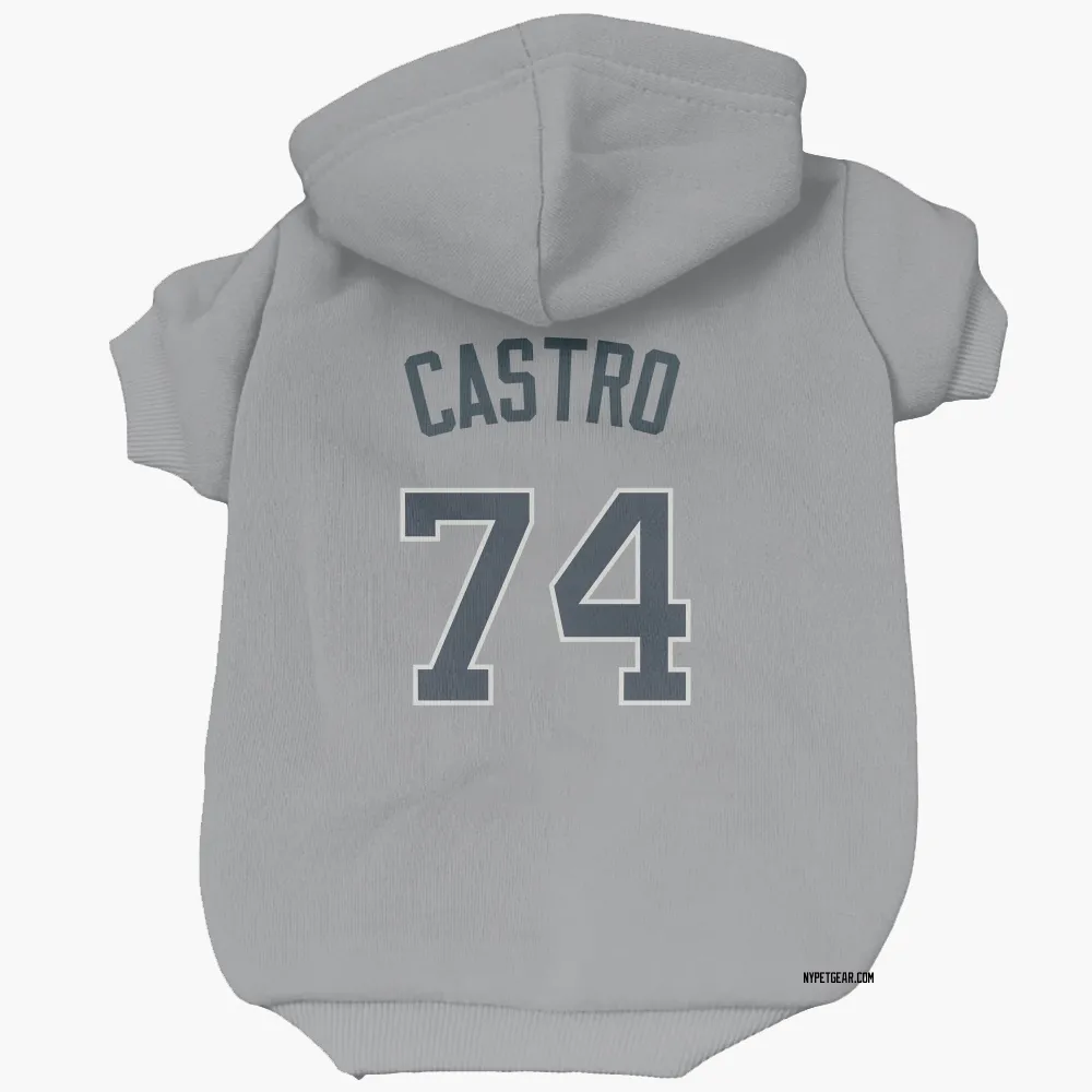 New York Yankees Kervin Castro Gray Pet Hoodie for Dog & Cat
