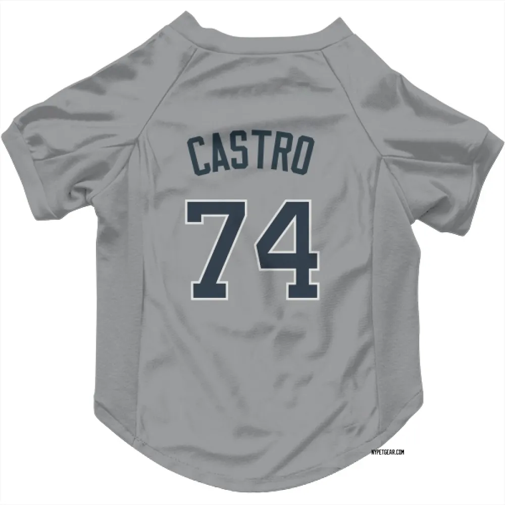 New York Yankees Kervin Castro Gray Pet Jersey for Dog & Cat