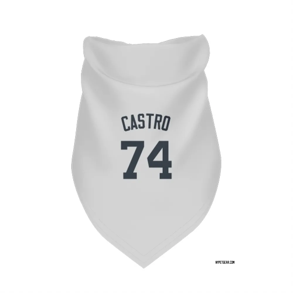 New York Yankees Kervin Castro White Pet Bandana for Dog & Cat