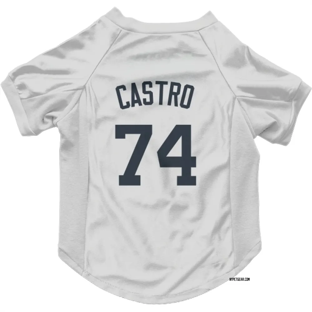 New York Yankees Kervin Castro White Pet Jersey for Dog & Cat