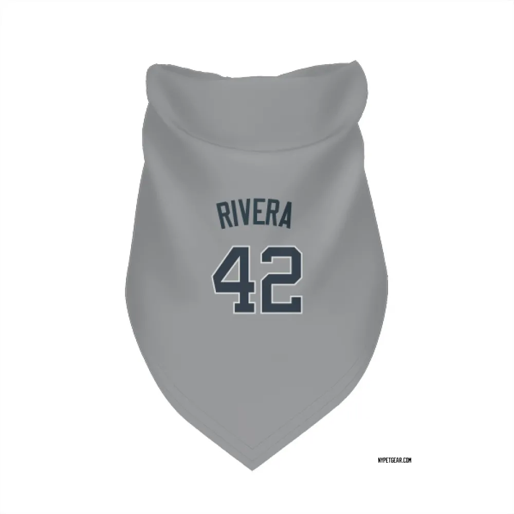 New York Yankees Mariano Rivera Gray Pet Bandana for Dog & Cat