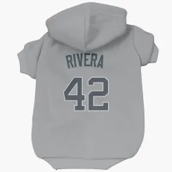 New York Yankees Mariano Rivera Gray Pet Hoodie for Dog & Cat