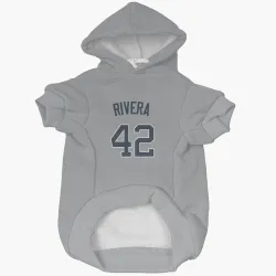 New York Yankees Mariano Rivera Gray Pet Hoodie for Dog & Cat