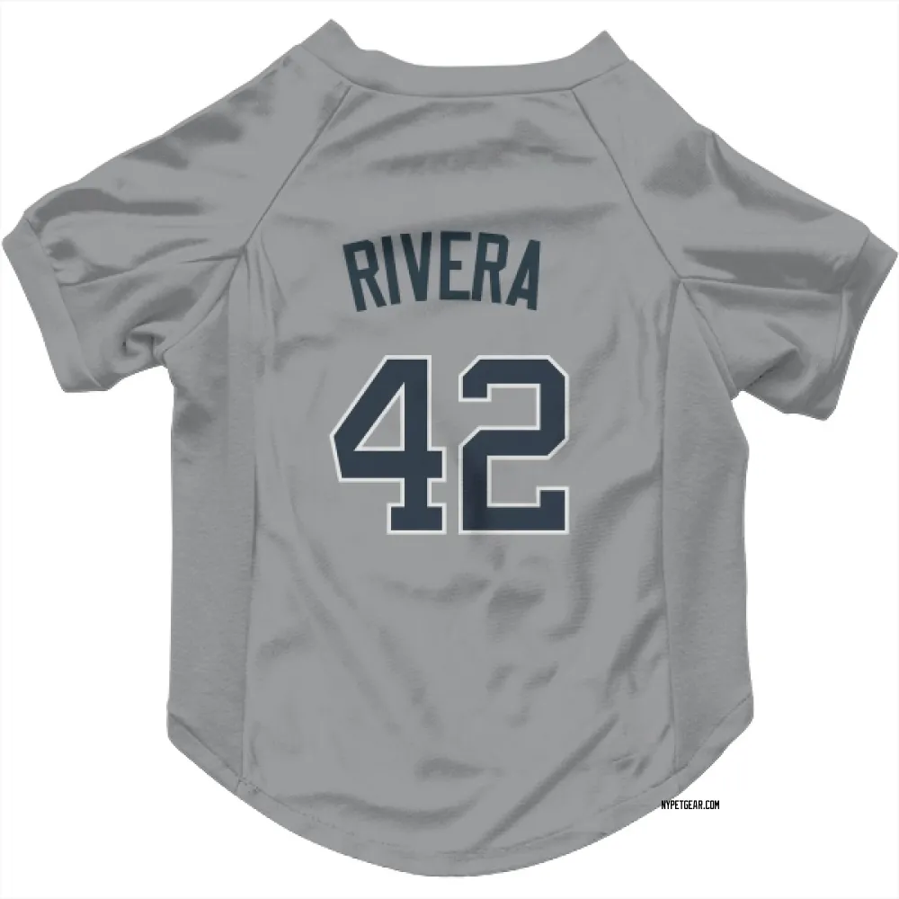 New York Yankees Mariano Rivera Gray Pet Jersey for Dog & Cat