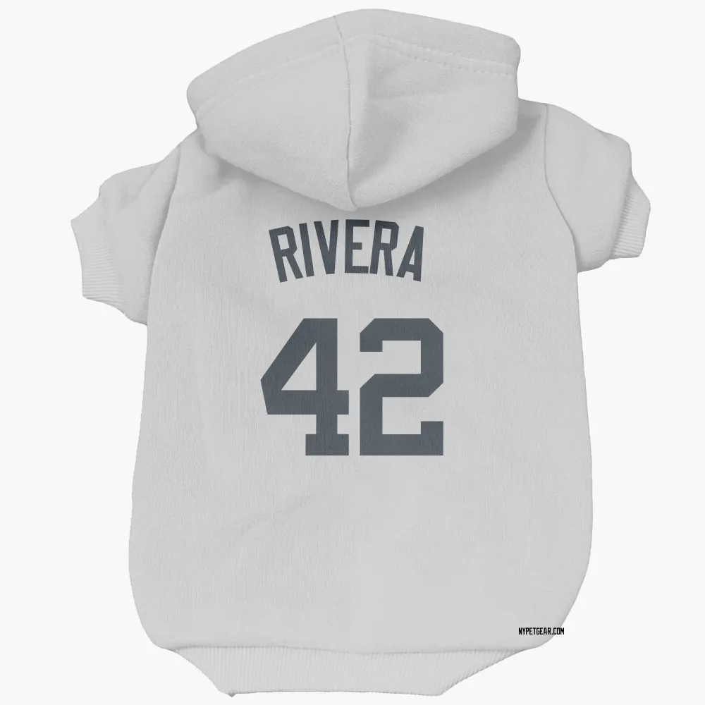 New York Yankees Mariano Rivera White Pet Hoodie for Dog & Cat