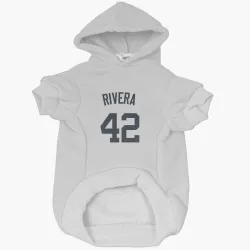 New York Yankees Mariano Rivera White Pet Hoodie for Dog & Cat