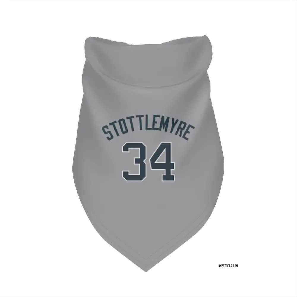New York Yankees Mel Stottlemyre Gray Pet Bandana for Dog & Cat