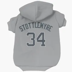 New York Yankees Mel Stottlemyre Gray Pet Hoodie for Dog & Cat