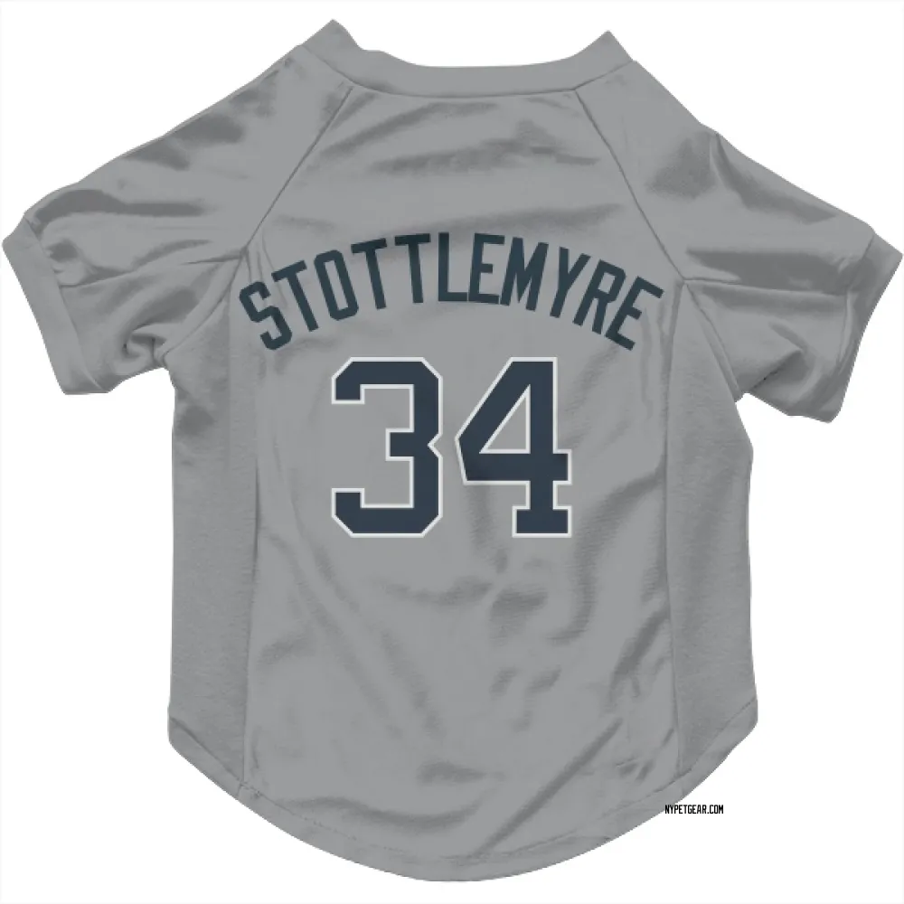 New York Yankees Mel Stottlemyre Gray Pet Jersey for Dog & Cat
