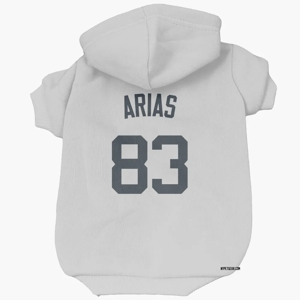 New York Yankees Michael Arias White Pet Hoodie for Dog & Cat