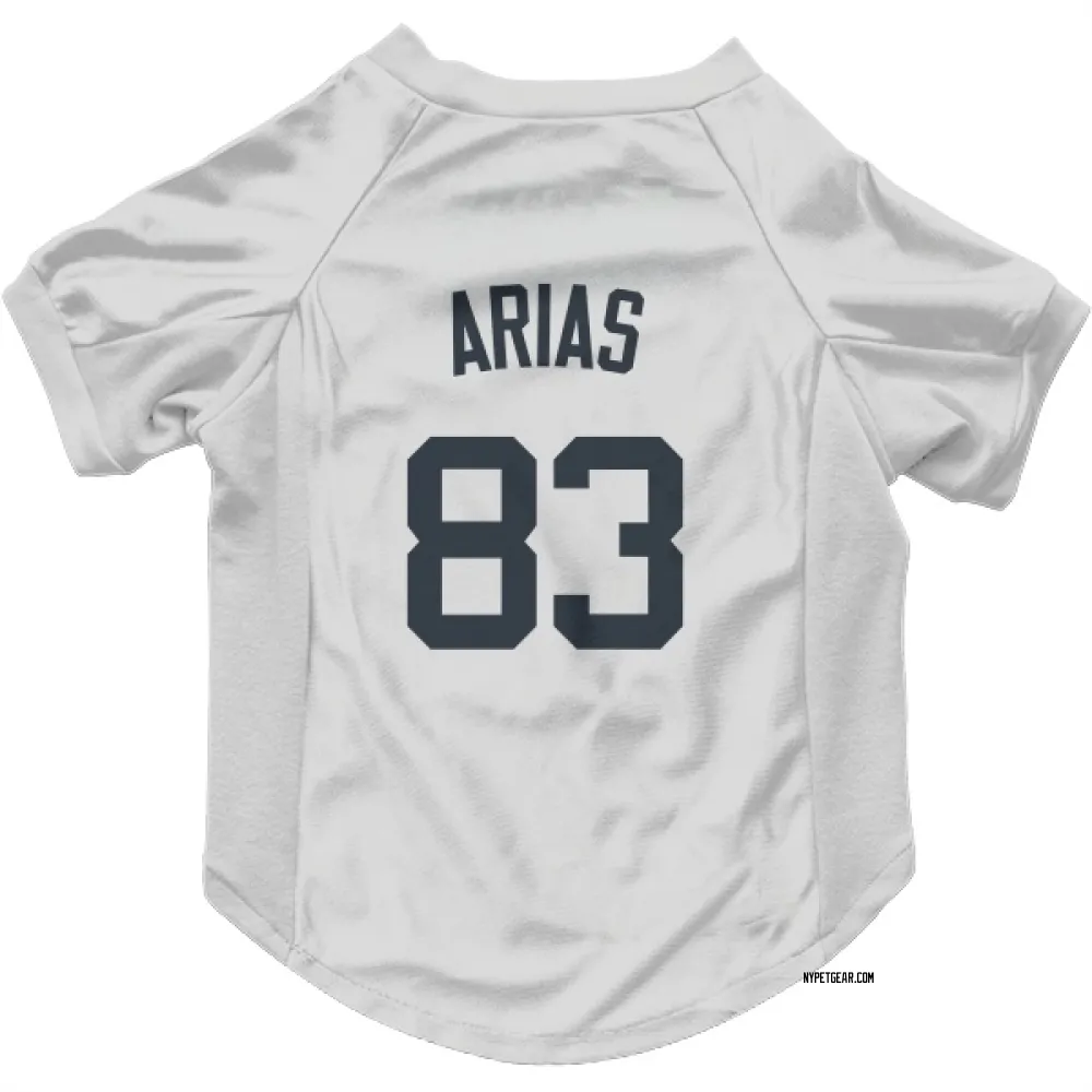 New York Yankees Michael Arias White Pet Jersey for Dog & Cat