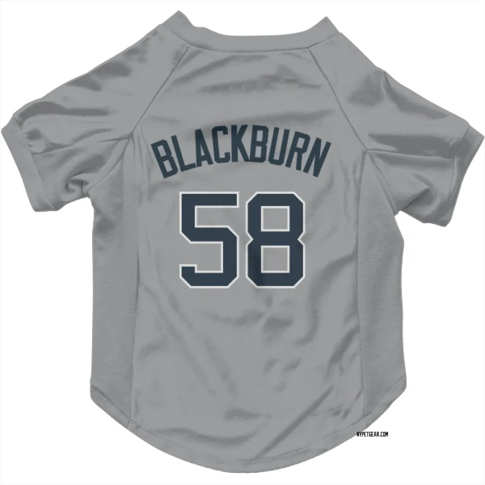 New York Yankees Paul Blackburn Gray Pet Jersey for Dog & Cat