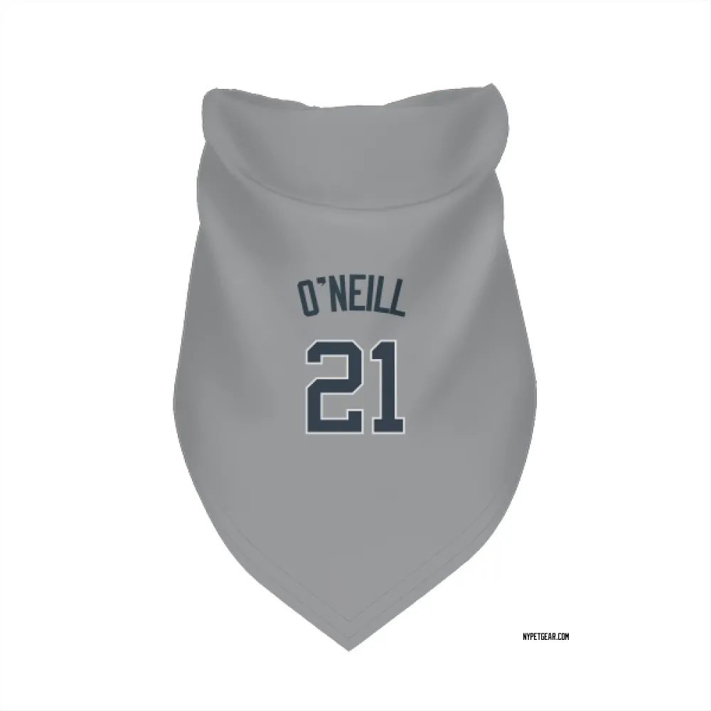 New York Yankees Paul O'Neill Gray Pet Bandana for Dog & Cat