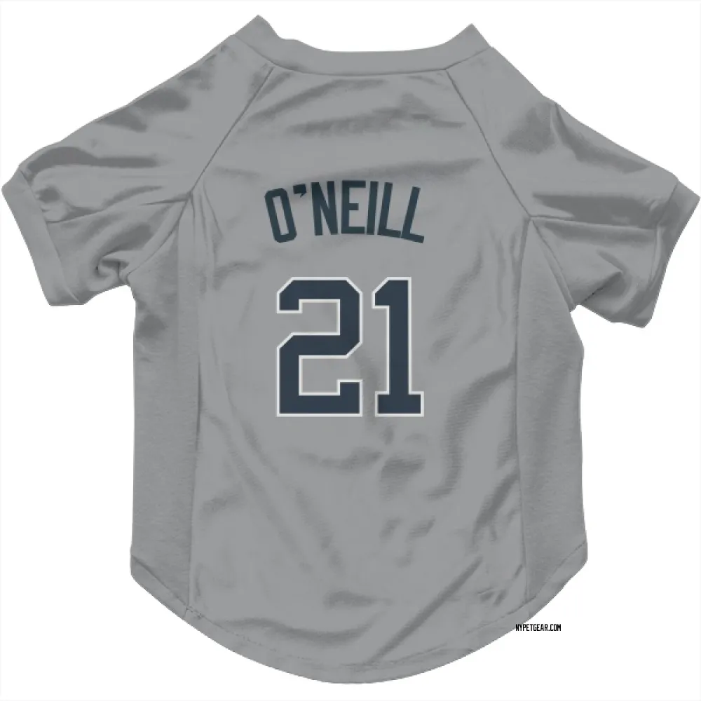 New York Yankees Paul O'Neill Gray Pet Jersey for Dog & Cat