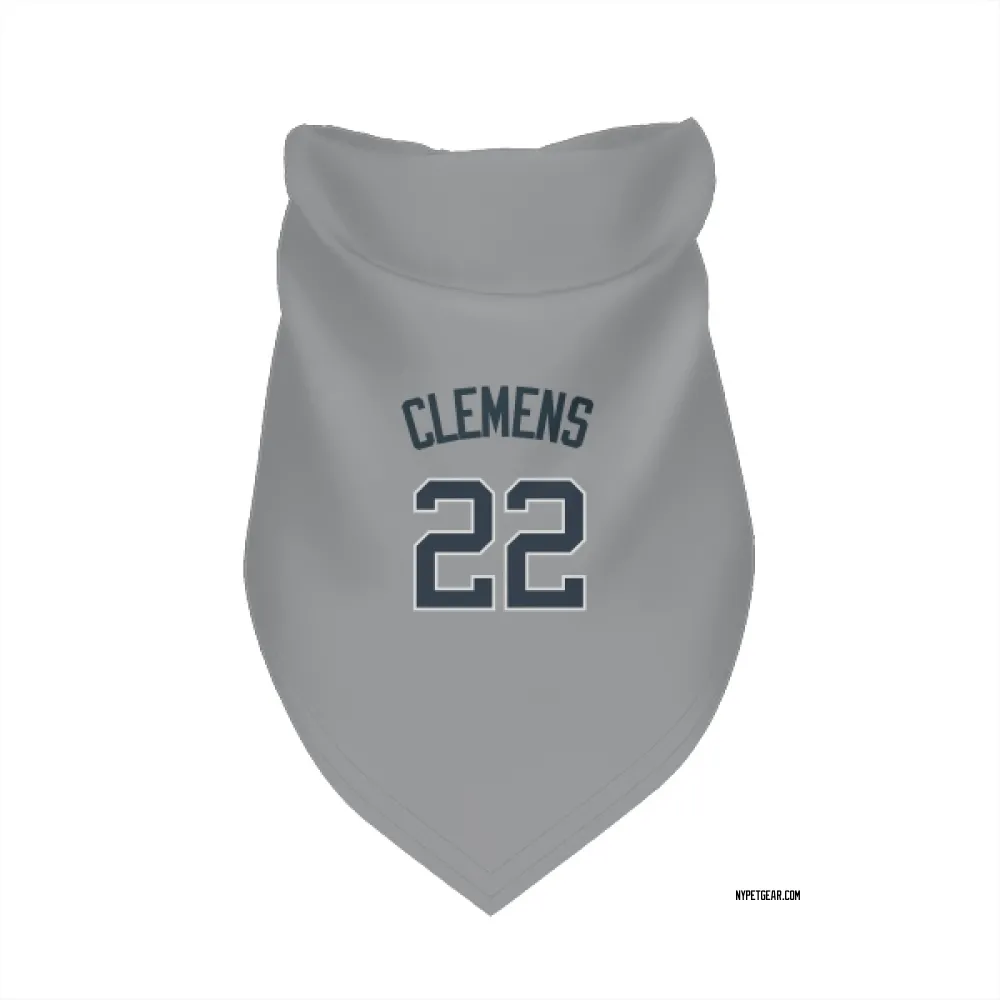New York Yankees Roger Clemens Gray Pet Bandana for Dog & Cat