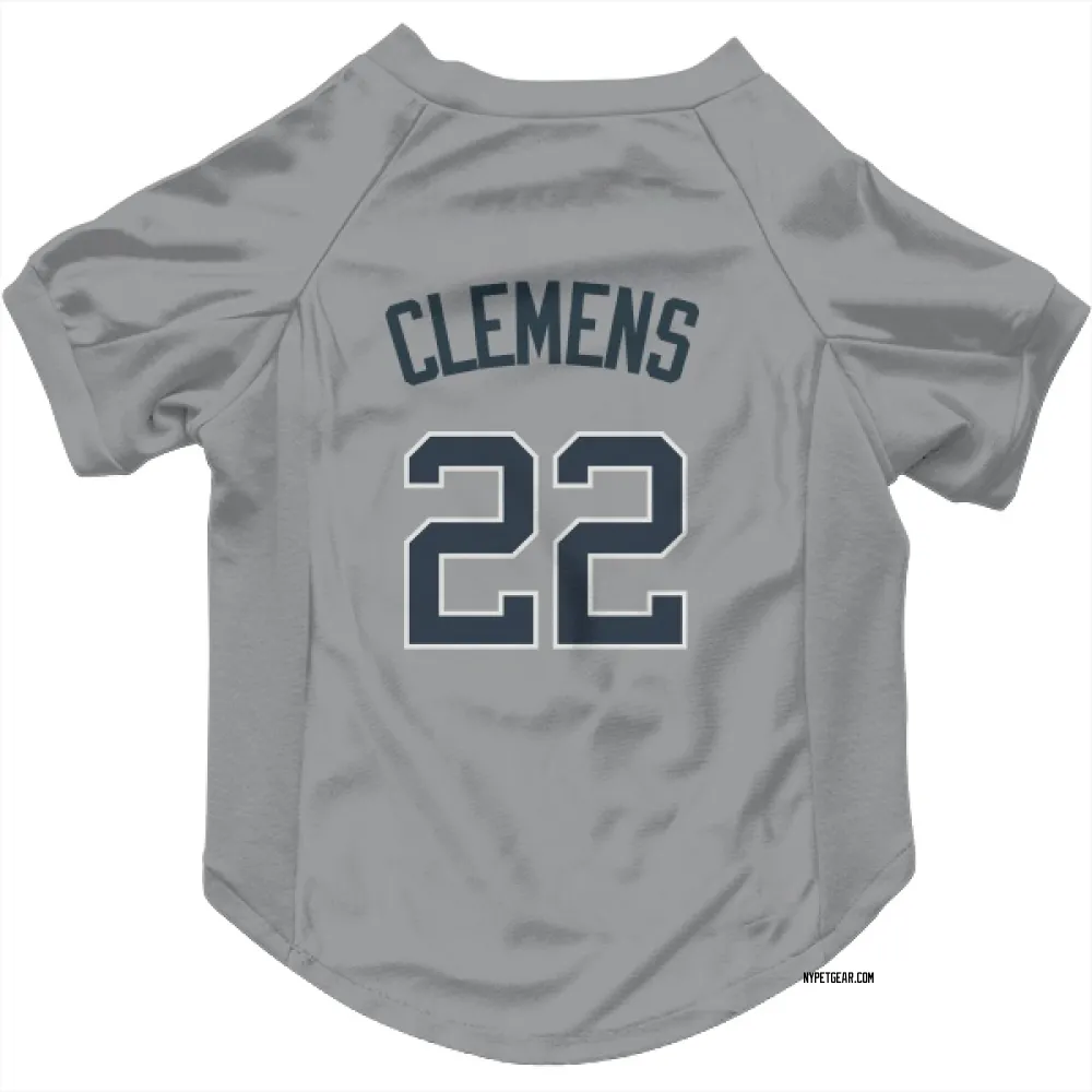 New York Yankees Roger Clemens Gray Pet Jersey for Dog & Cat