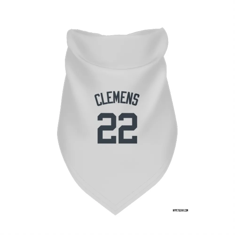 New York Yankees Roger Clemens White Pet Bandana for Dog & Cat