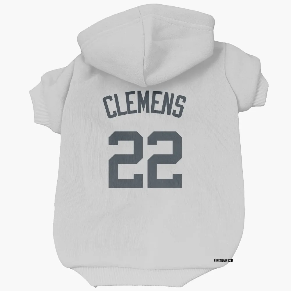 New York Yankees Roger Clemens White Pet Hoodie for Dog & Cat