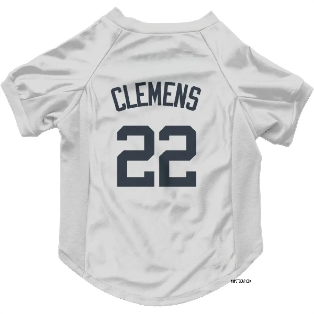 New York Yankees Roger Clemens White Pet Jersey for Dog & Cat
