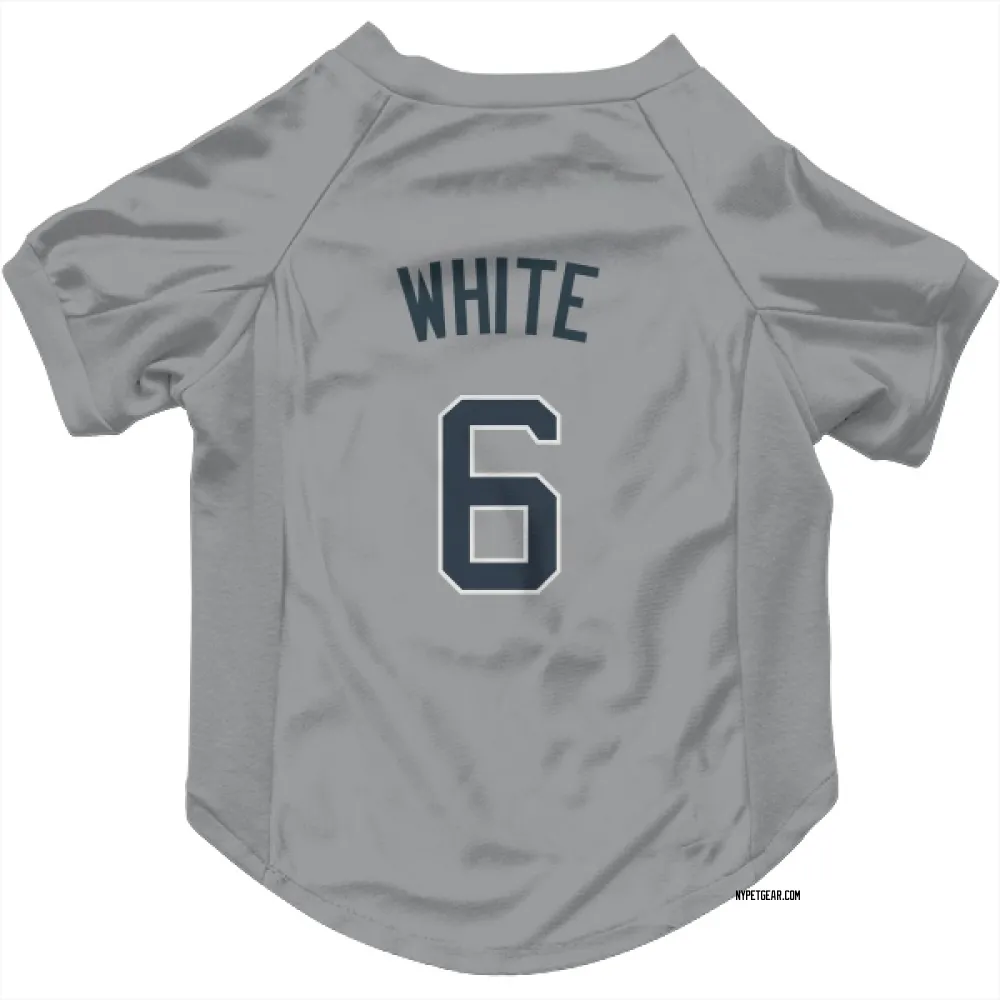 New York Yankees Roy White Gray Pet Jersey for Dog & Cat