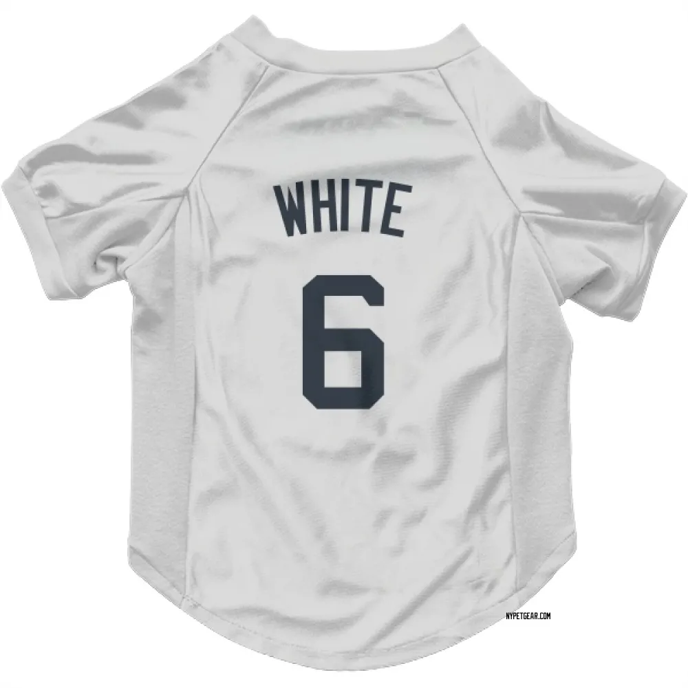 New York Yankees Roy White White Pet Jersey for Dog & Cat