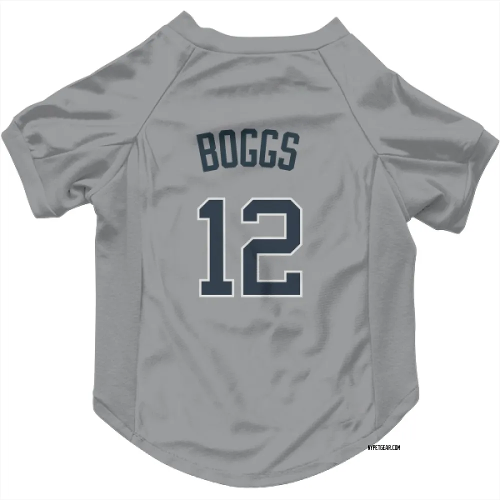 New York Yankees Wade Boggs Gray Pet Jersey for Dog & Cat