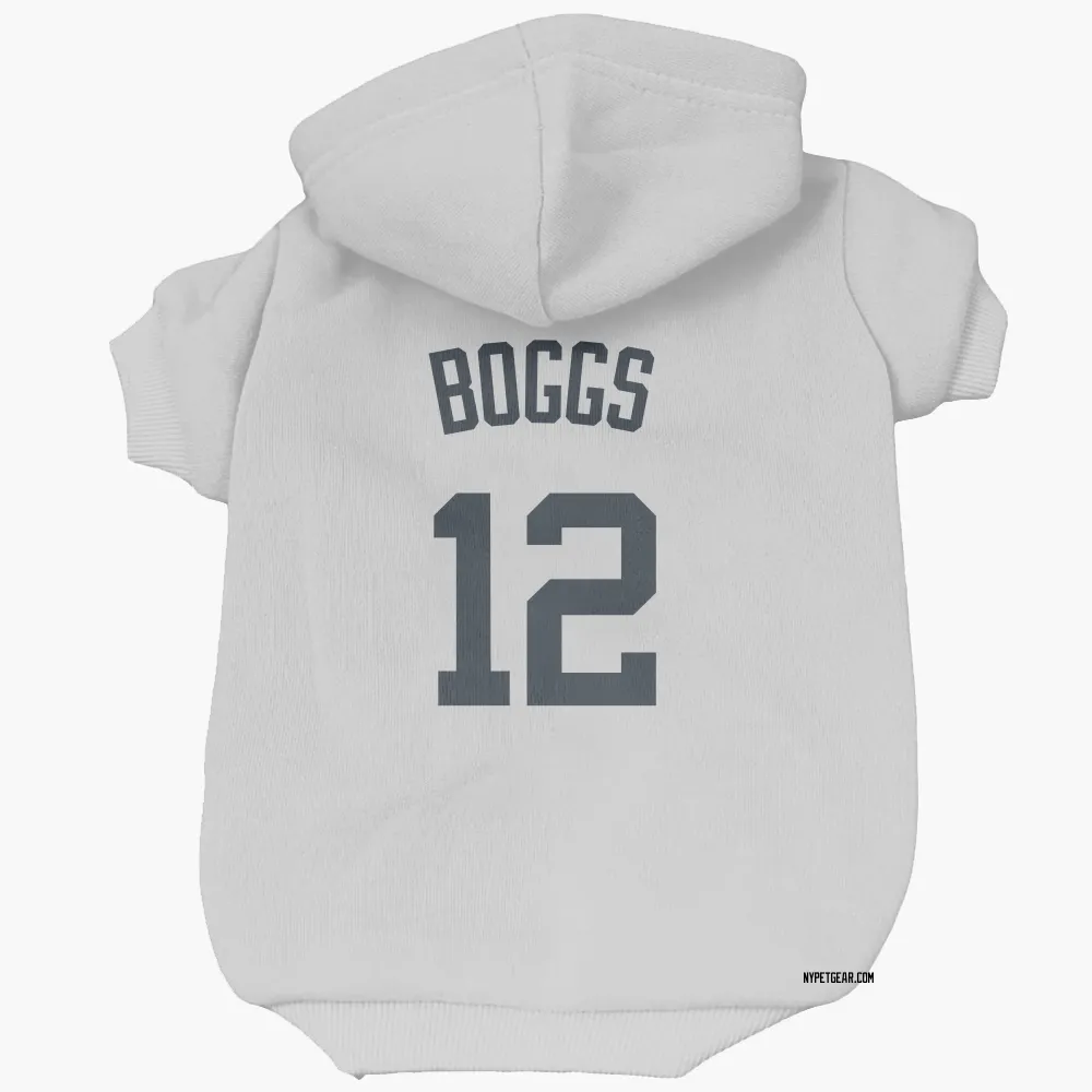 New York Yankees Wade Boggs White Pet Hoodie for Dog & Cat
